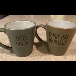 Mini Espresso Stonware Mugs || set of 2